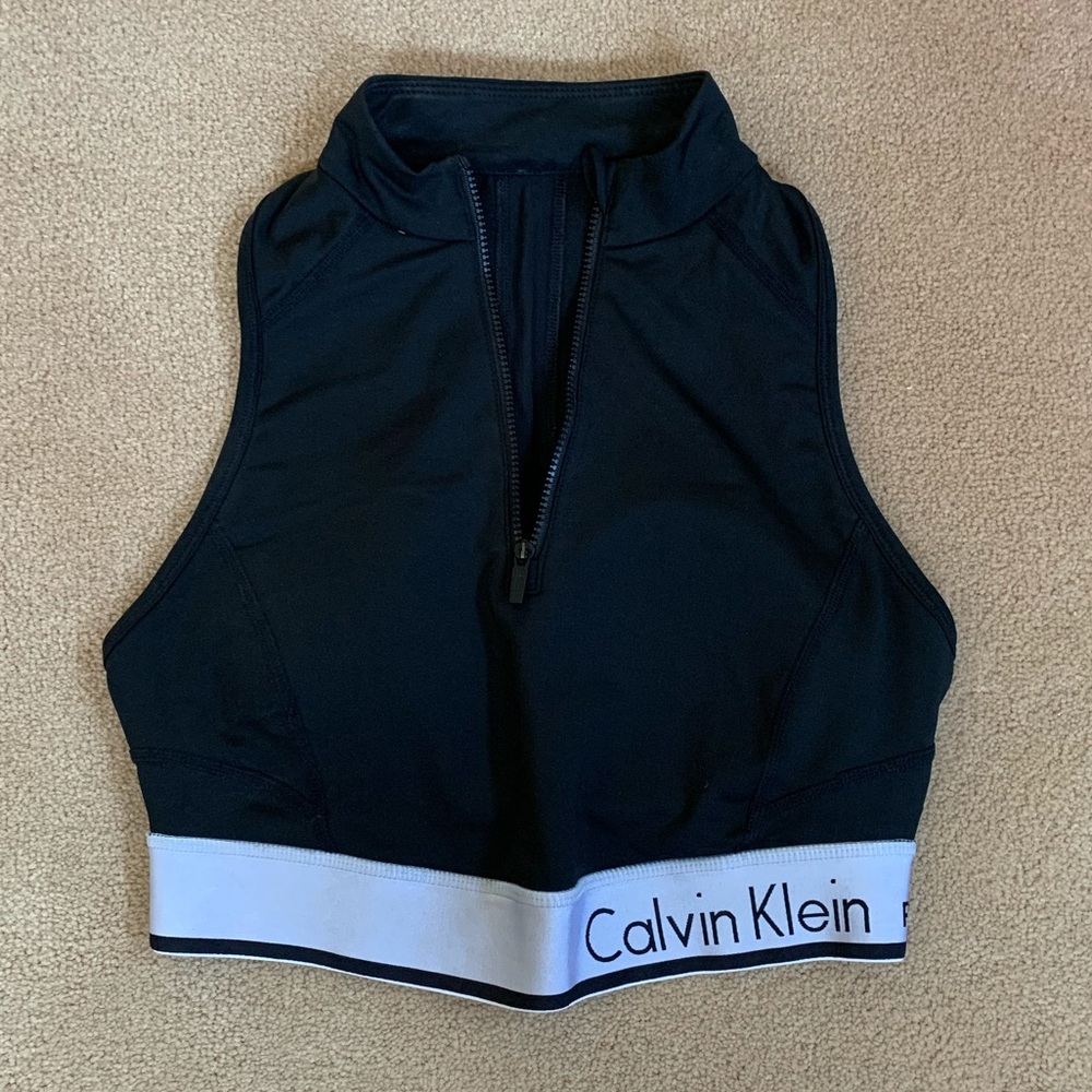 Calvin Klein high-neck racerback sports bra